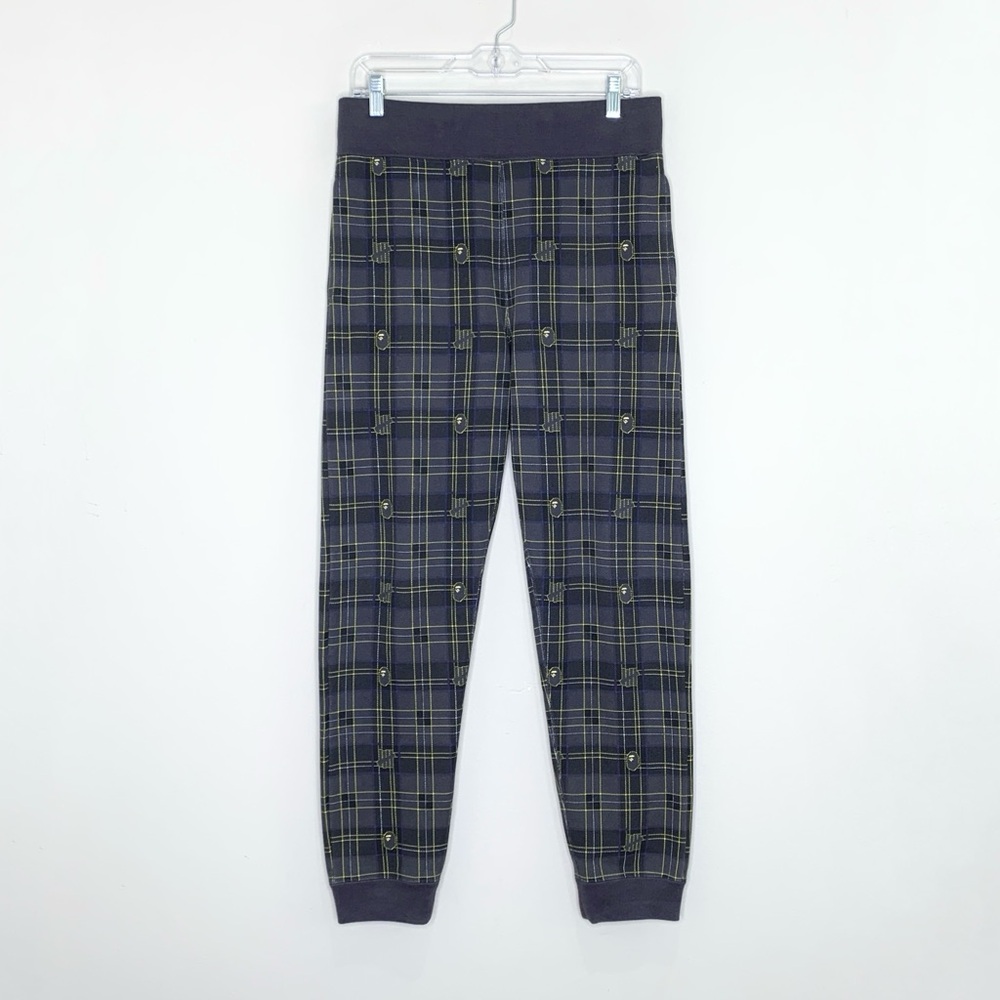 BAPE x Undefeated Check Slim Sweatpants (Sz M) Charcoal Fleece